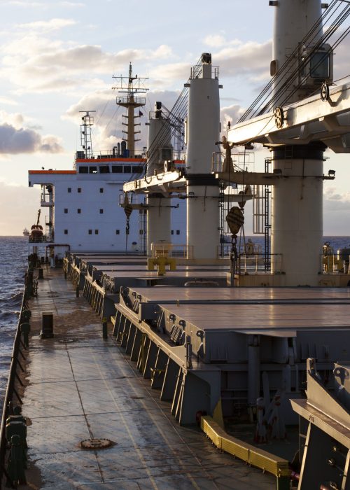 Cargo ship on baltic sea